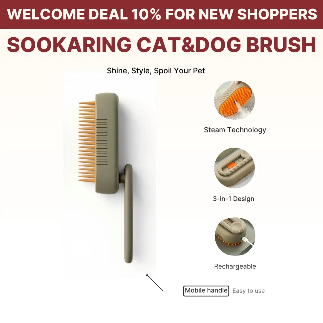 SOOKARING STEAMER CAT & DOG BRUSH My Store