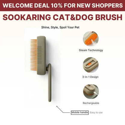 SOOKARING STEAMER CAT & DOG BRUSH My Store